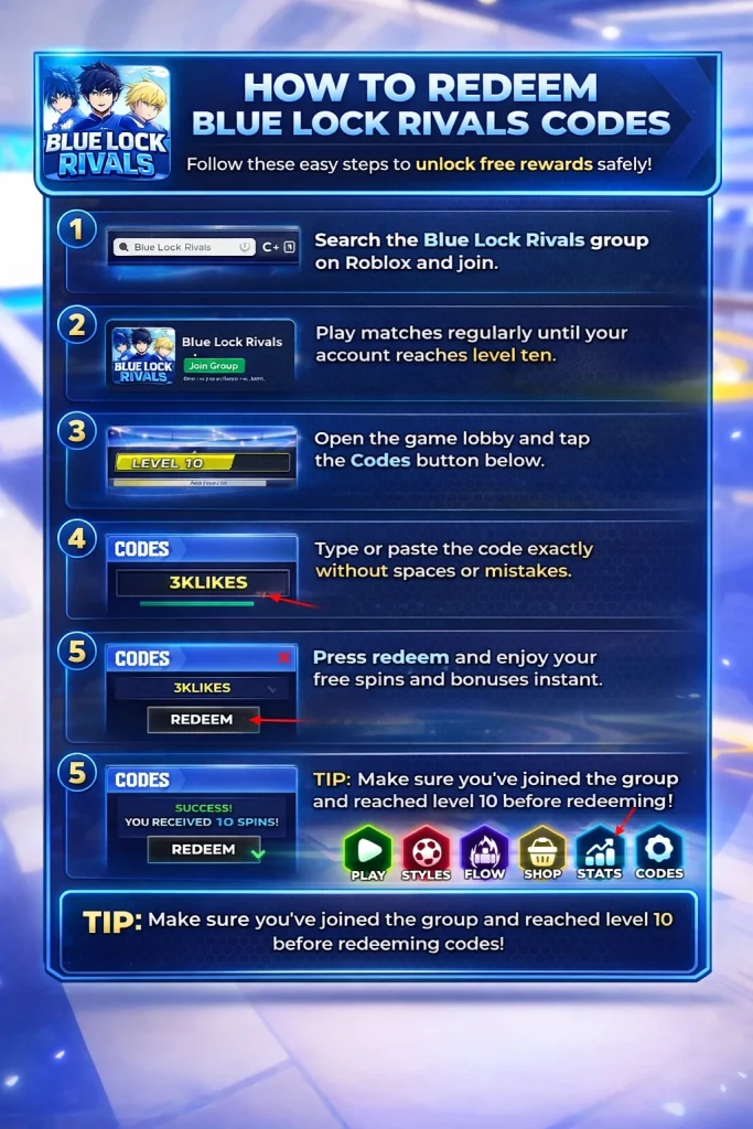 Blue Lock Rivals Codes